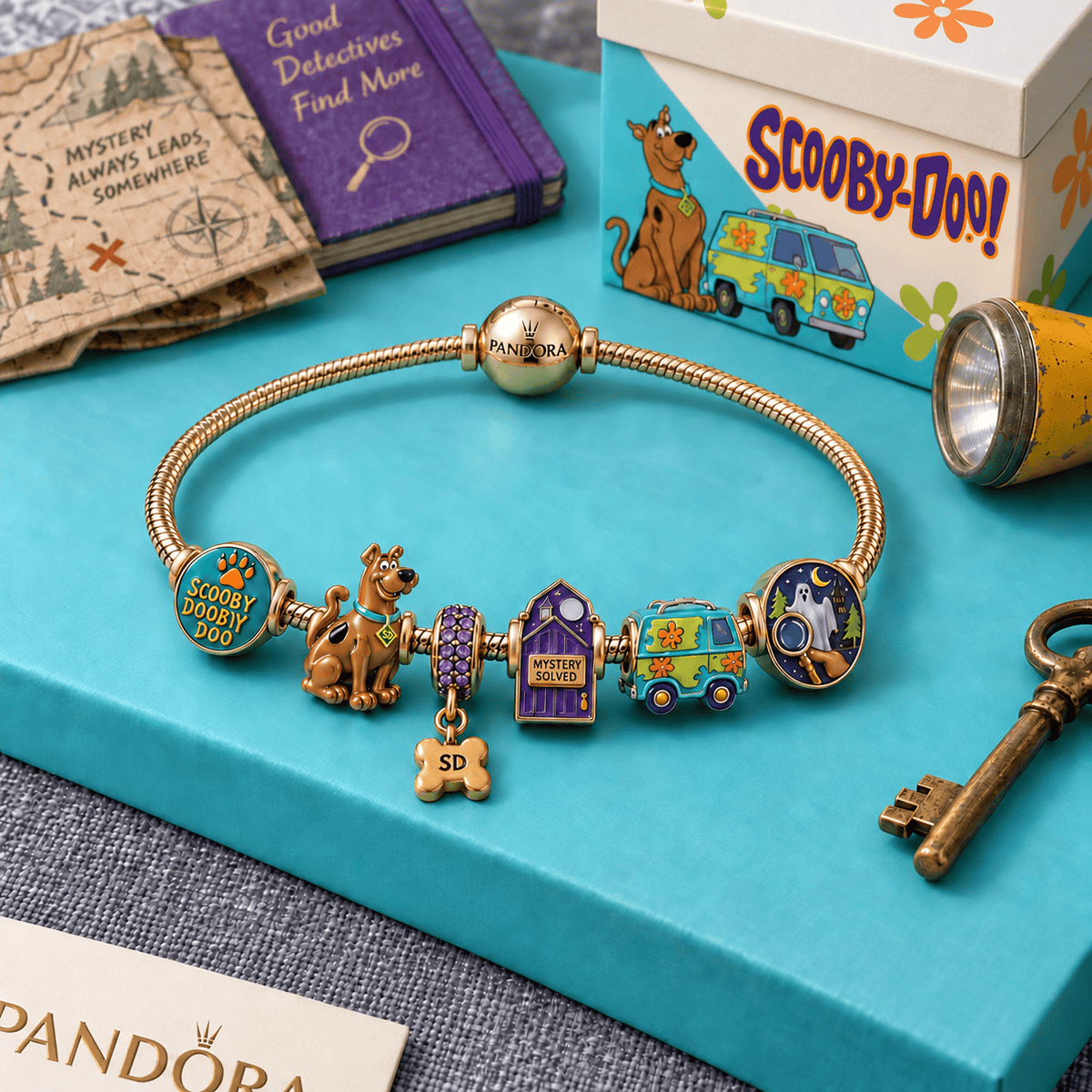 SCBD Gold Charm Bracelet Set HQH