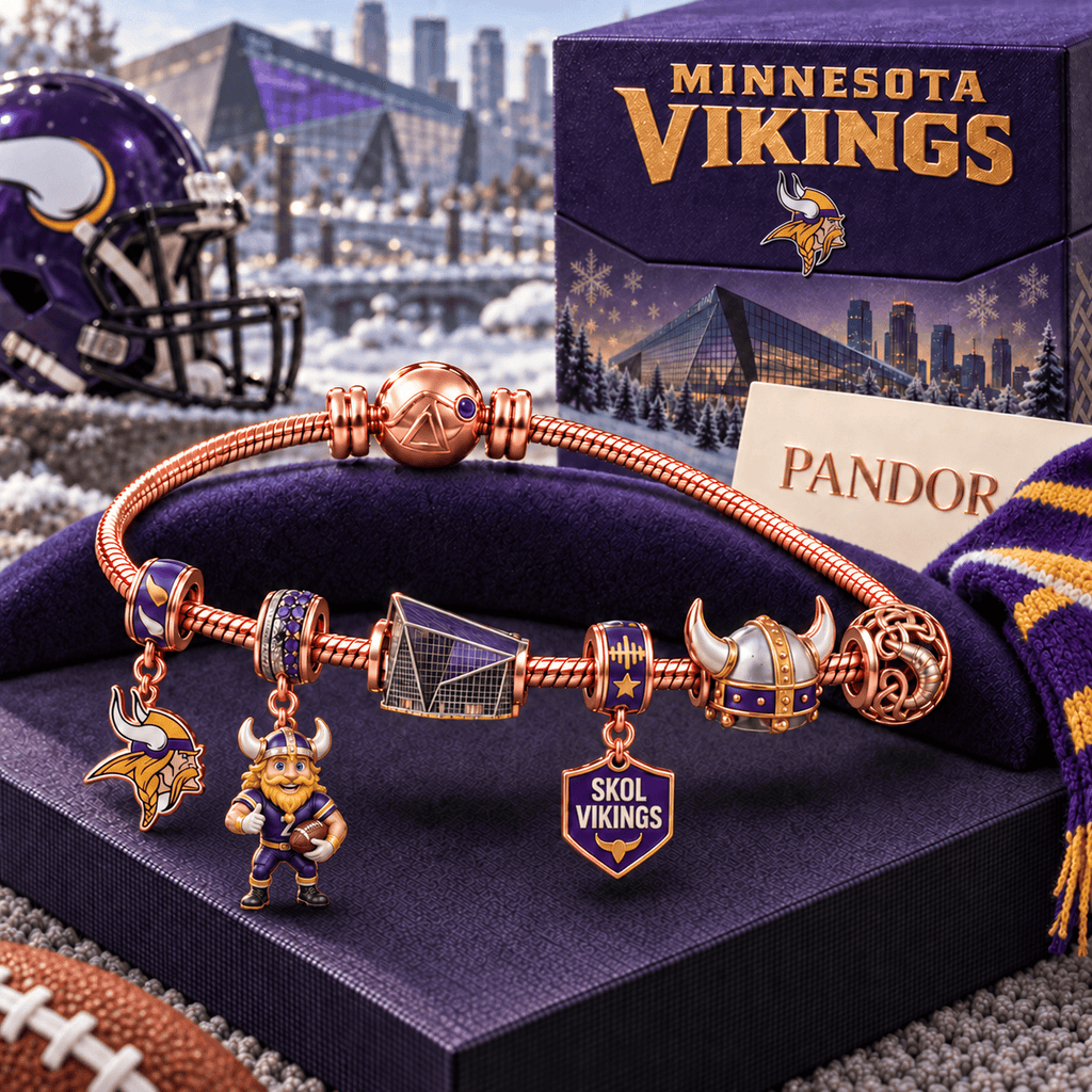 MNV Rose Gold Charm Bracelet Set HQH