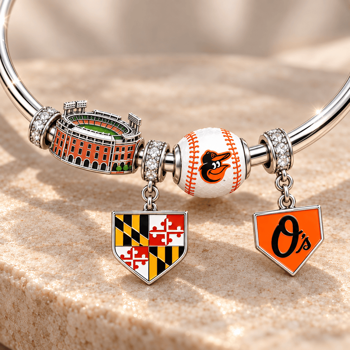 BTMO Silver Charm Bracelet Set TMH