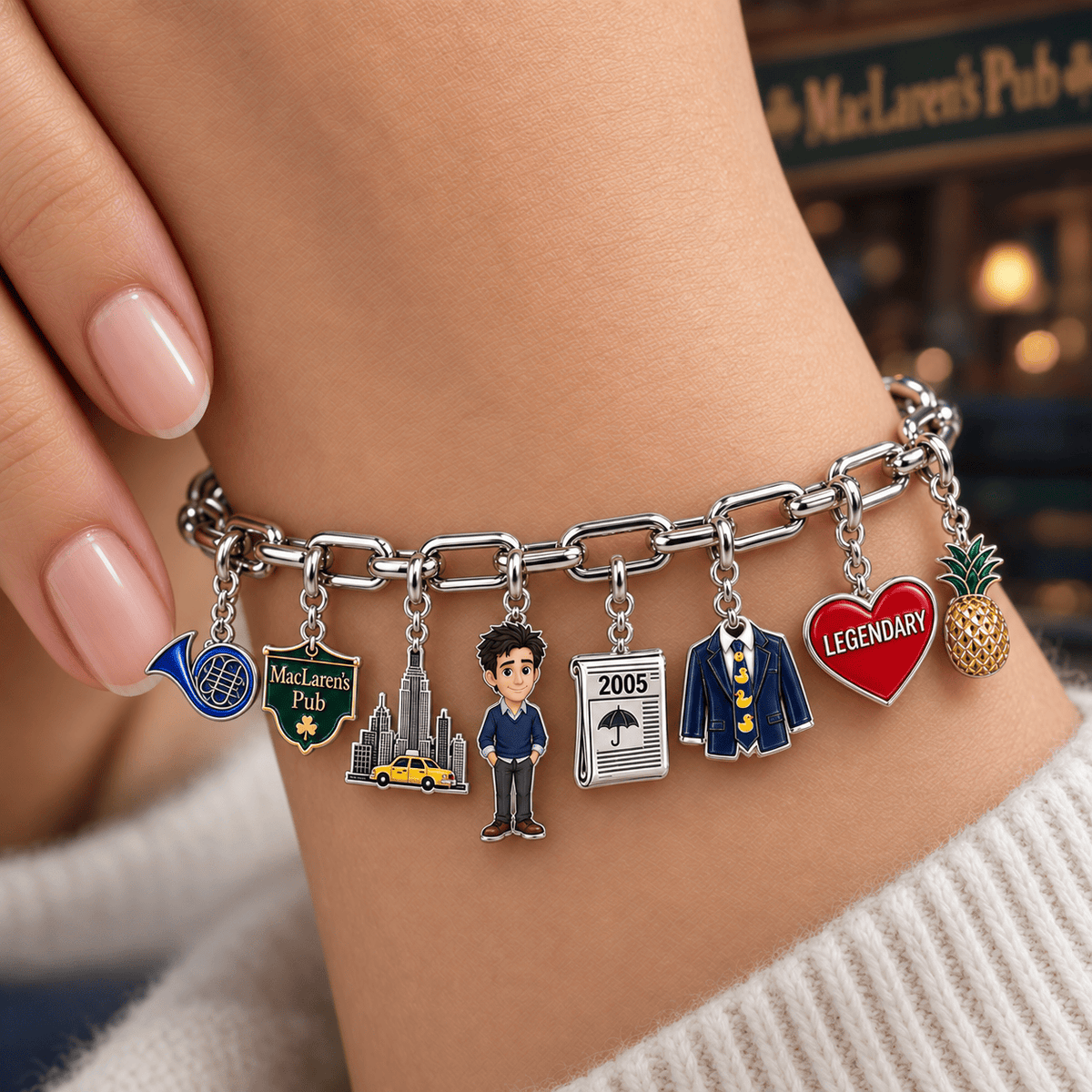 HIMYM Silver Charm Bracelet Set NTVA